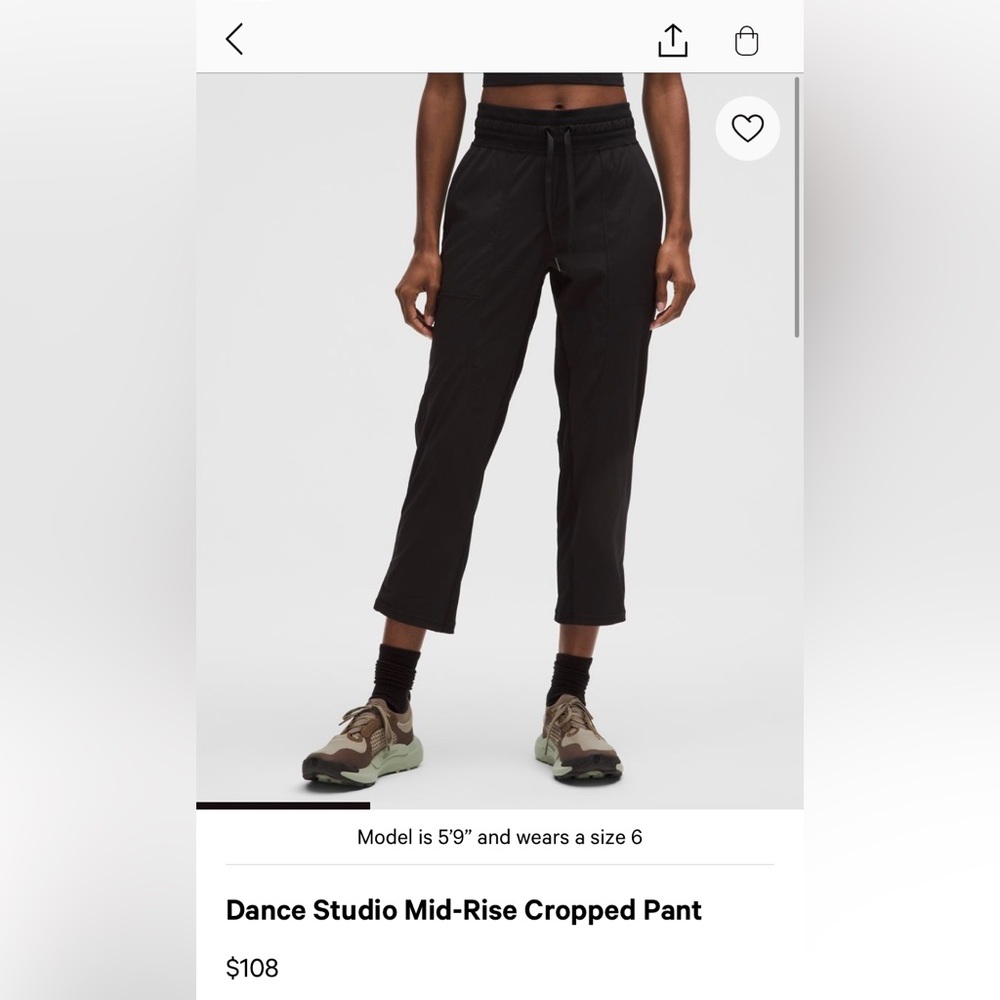 Lululemon Dance Studio Crop Pants